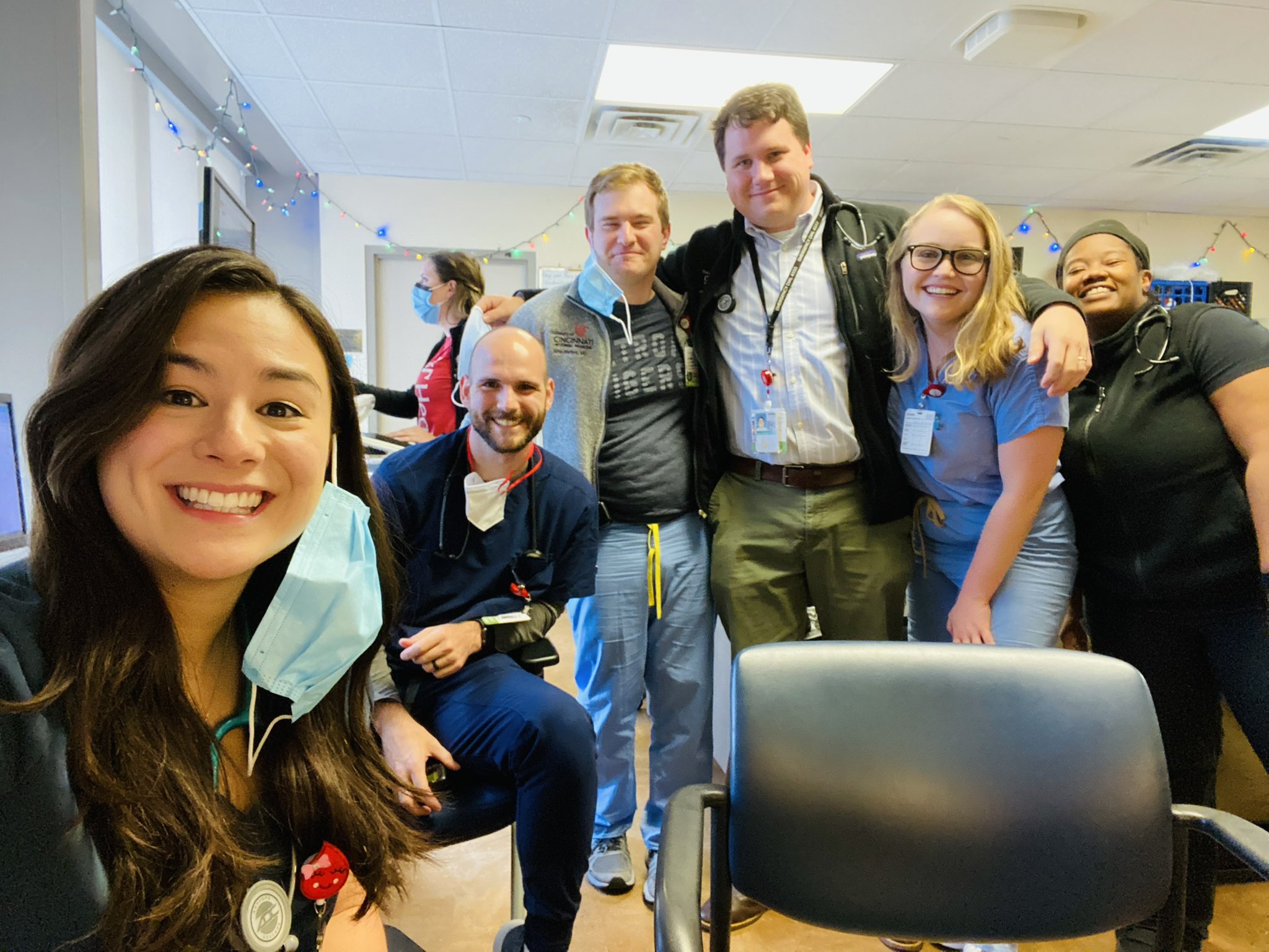 University of Cincinnati Internal Medicine Residents in the resident lounge