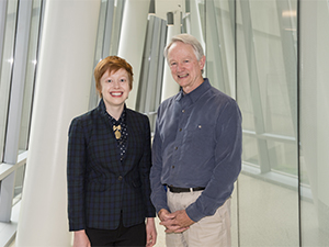 Image of 2017 Whitsett Fellow, Courtney Linne, with Dr. Jeffrey Whitsett